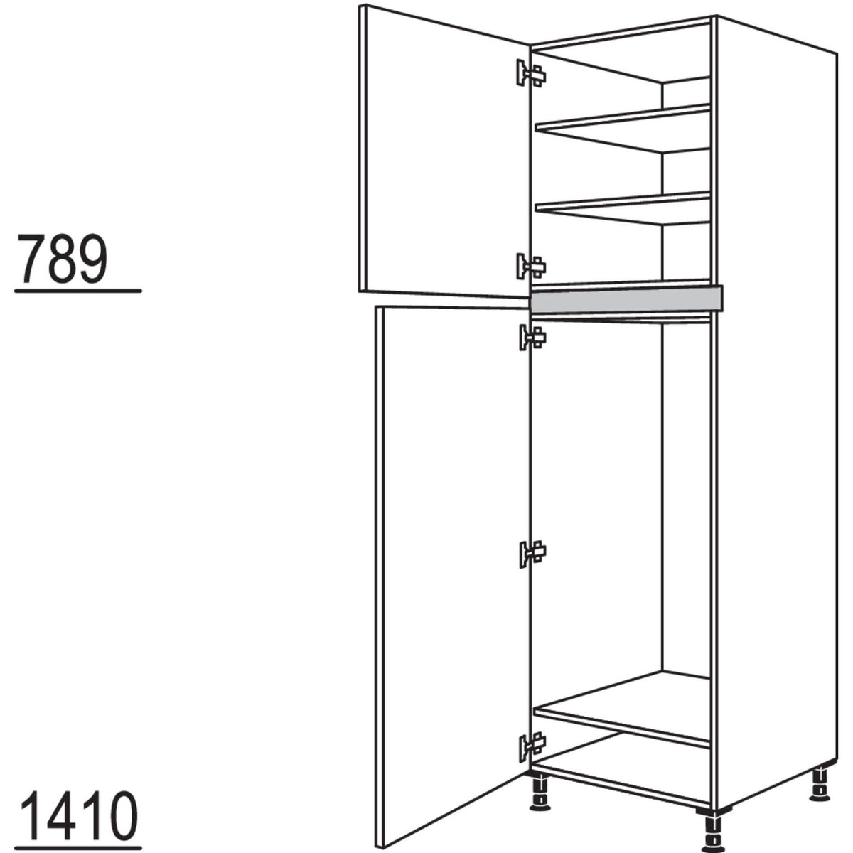 Nobilia XL-Geraete-Umbau Kuehlautomat NGT123-3X 51365