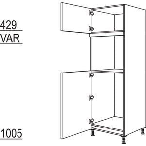 Nobilia XL-Geraete-Umbau Kuehlautomat und Backofen G88O-1X 35828