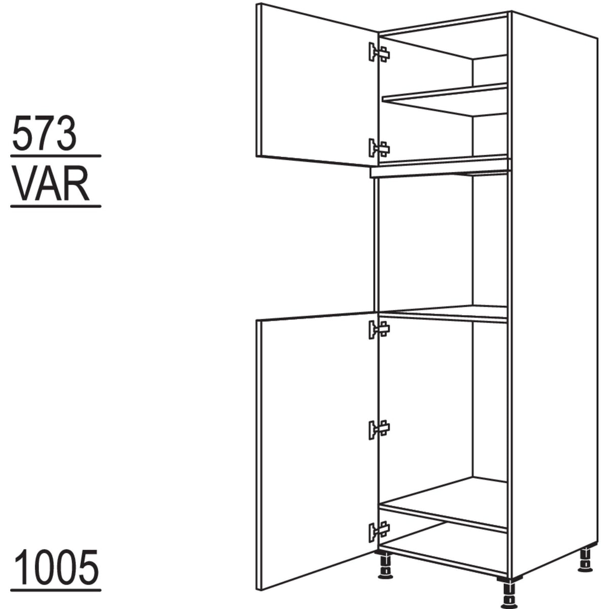 Nobilia XL-Geraete-Umbau Kuehlautomat und Backofen G88O-3X 53828