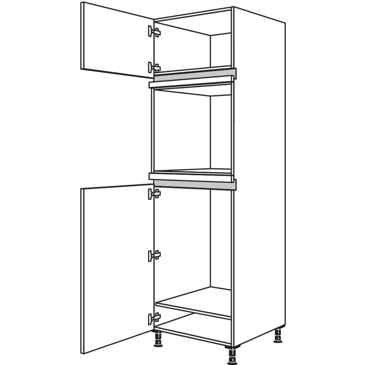 Nobilia XL-Geraete-Umbau Kuehlautomat und Backofen NG88O-3X 51334