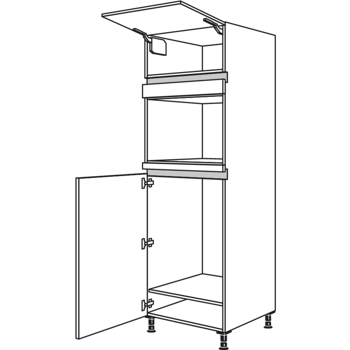 Nobilia XL-Geraete-Umbau Kuehlautomat und Dampfgarer - Kompaktgeraet NG88DK-1X 33333