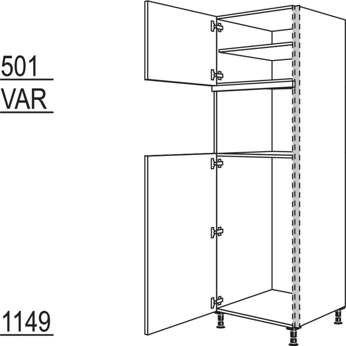 Nobilia XL-Geraete-Umbau Kuehlautomat und Dampfgarer - Kompaktgeraet NGS103DK-2X 45978
