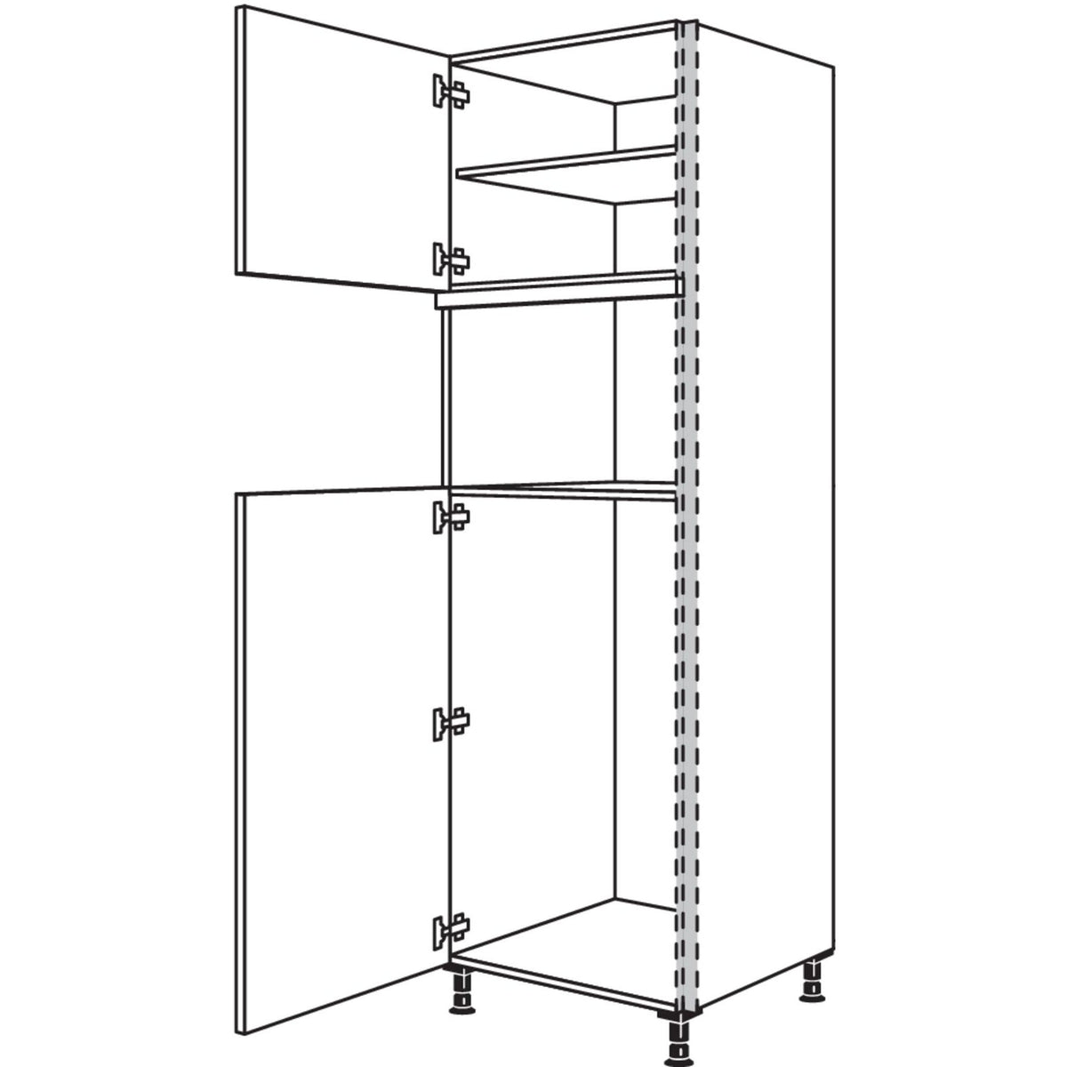 Nobilia XL-Geraete-Umbau Kuehlautomat und Dampfgarer - Kompaktgeraet NGS103DK-3X 56978