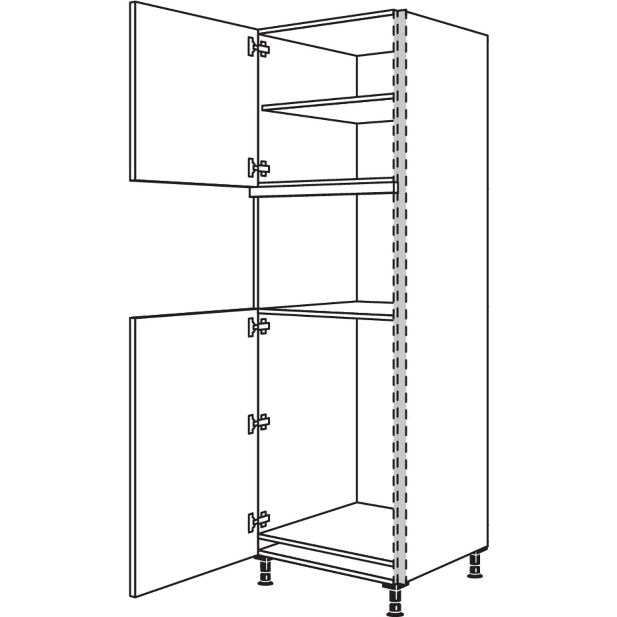 Nobilia XL-Geraete-Umbau Kuehlautomat und Mikrowelle -  Dampfgarer - Kompaktgeraet NGSMDK88-2X 45973
