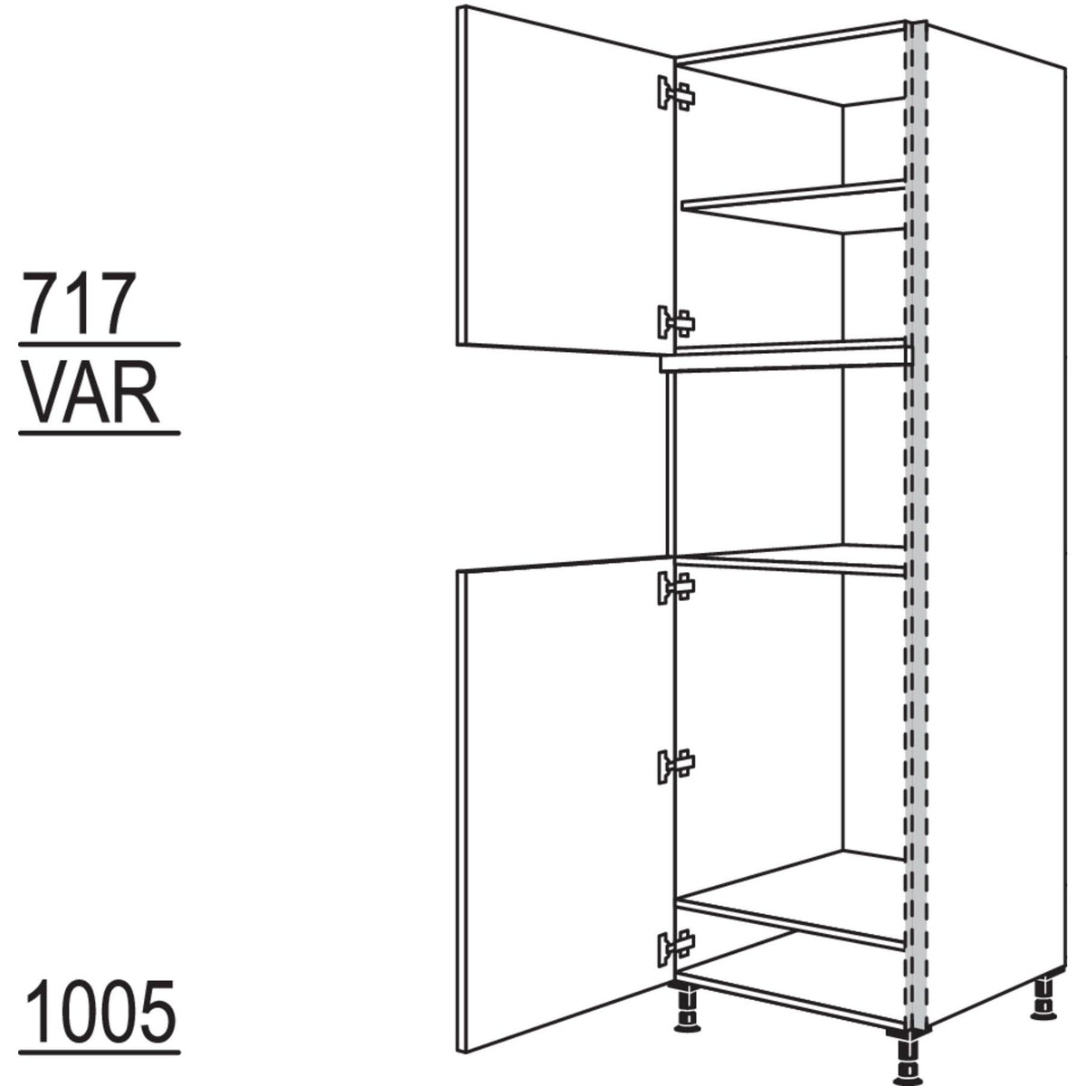 Nobilia XL-Geraete-Umbau Kuehlautomat und Mikrowelle -  Dampfgarer - NGSMDK88-3X 56973