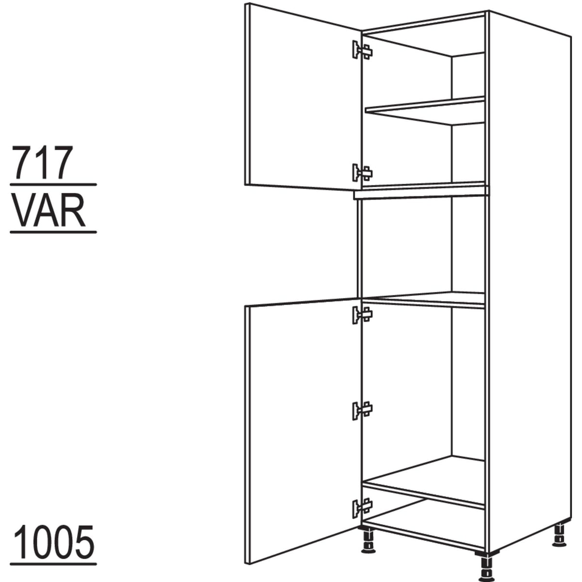 Nobilia XL-Geraete-Umbau Kuehlautomat und Mikrowelle - Dampfgarer - Kompaktgeraet G88MDK-3X 53829