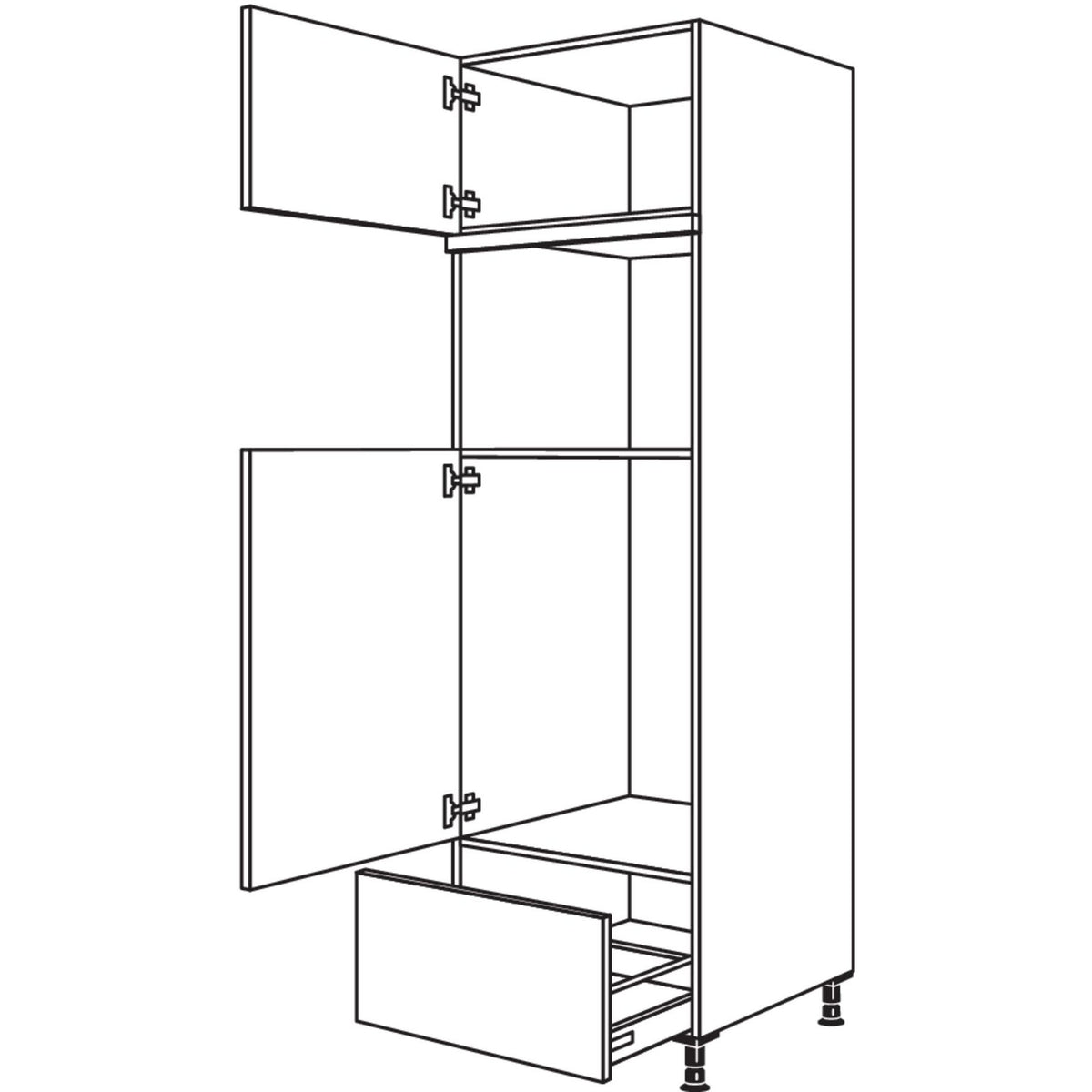 Nobilia XL-Geraete-Umbau Kuehlautomat und Mikrowelle - Dampfgarer - Kompaktgeraet G88MDKA-3X 53830