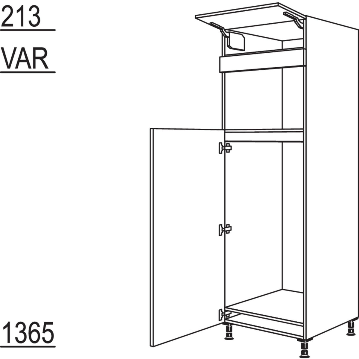 Nobilia XL-Geraete-Umbau Kuehlautomat und Mikrowelle G123M-1X 30861