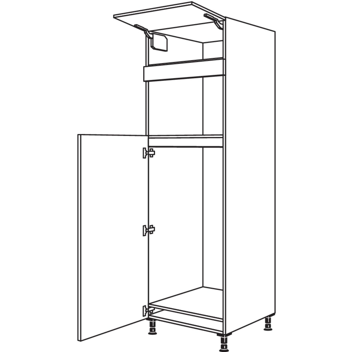 Nobilia XL-Geraete-Umbau Kuehlautomat und Mikrowelle G123M-2X 42861