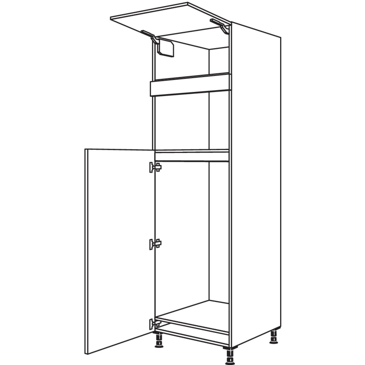 Nobilia XL-Geraete-Umbau Kuehlautomat und Mikrowelle G123M-3X 53861