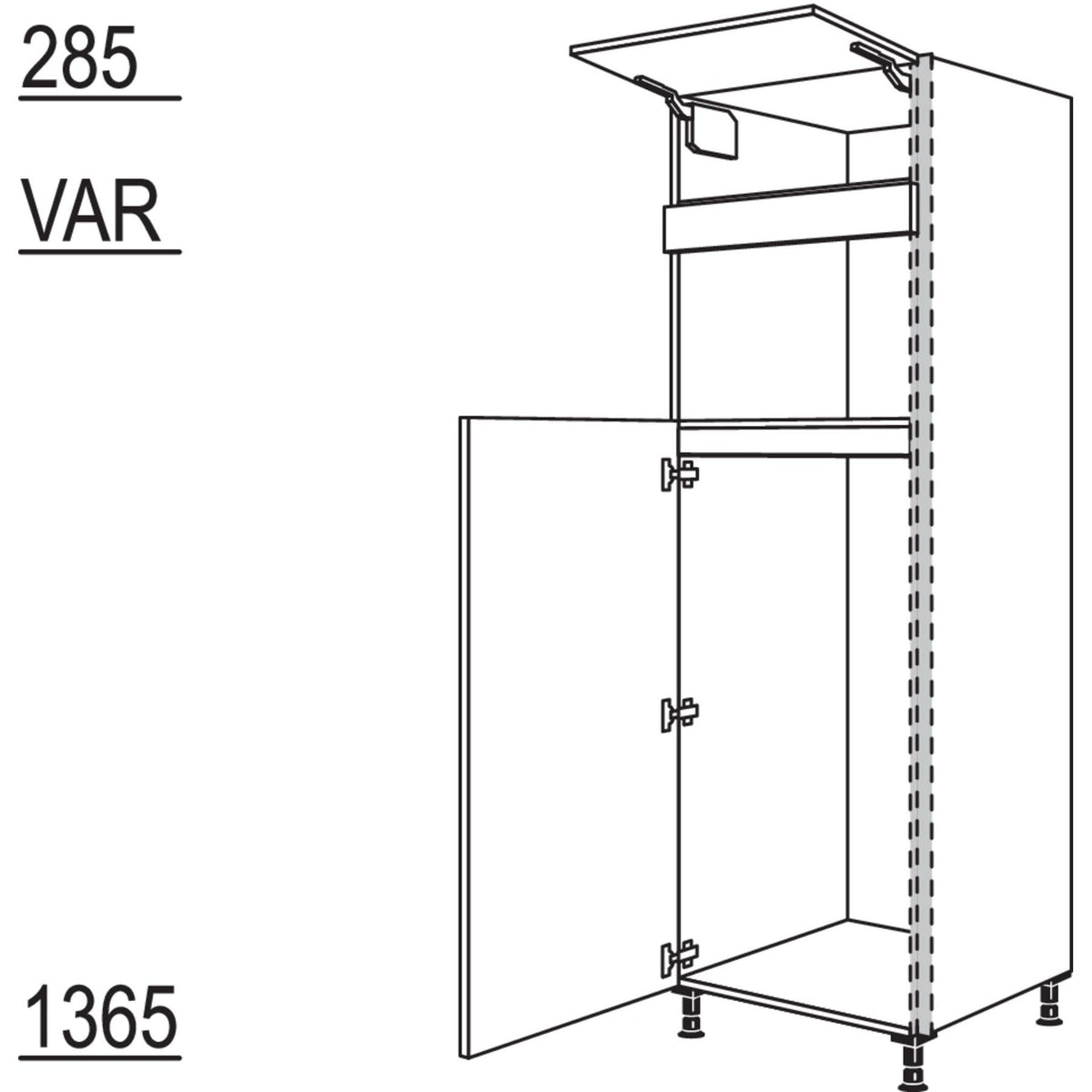 Nobilia XL-Geraete-Umbau Kuehlautomat und Mikrowelle NGS123M-2X 45984