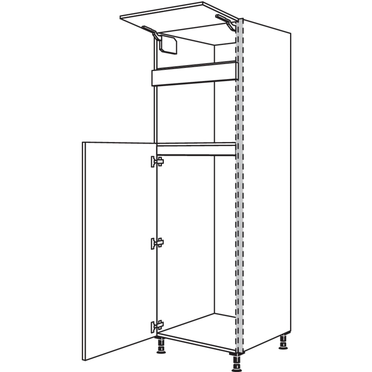Nobilia XL-Geraete-Umbau Kuehlautomat und Mikrowelle NGS123M-2X 45984