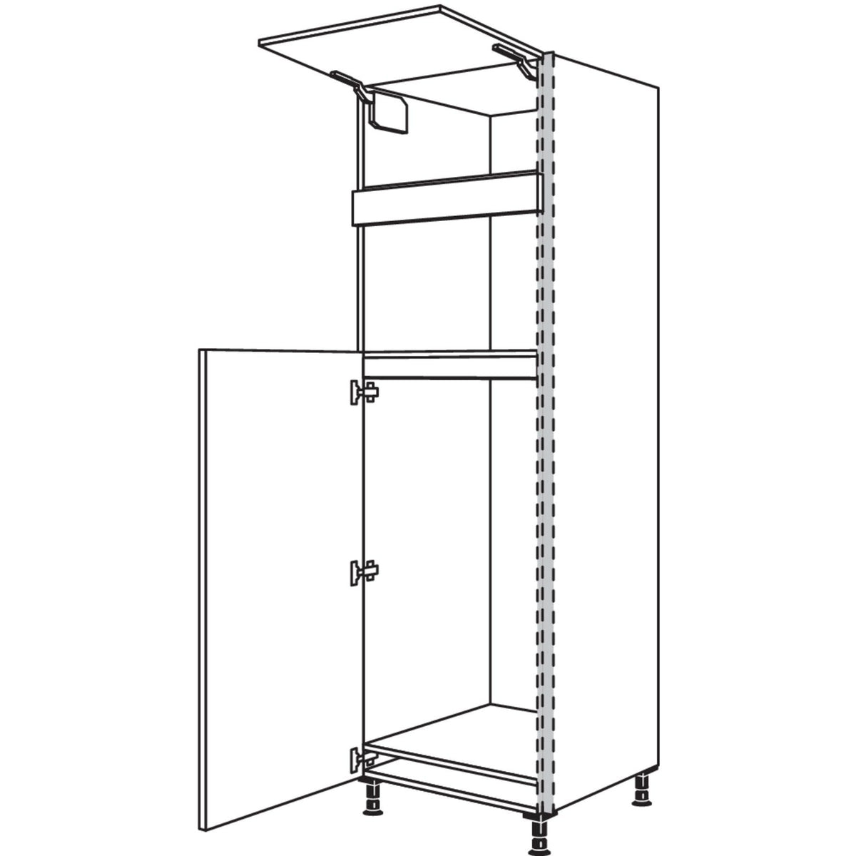 Nobilia XL-Geraete-Umbau Kuehlautomat und Mikrowelle NGS123M-3X 56984