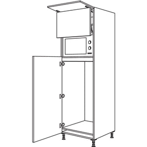 Nobilia XL-Geraete-Umbau Kuehlautomat und Mikrowelle mit Liftttuer G123L-2X 42862