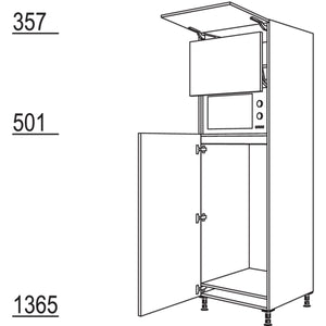 Nobilia XL-Geraete-Umbau Kuehlautomat und Mikrowelle mit Liftttuer G123L-3X 53862