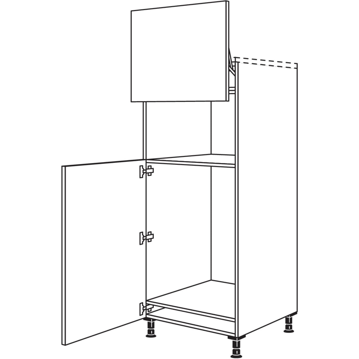 Nobilia XL-Geraete-Umbau Kuehlautomat und Mikrowelle mit Lifttuer G88L-X 31779