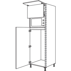 Nobilia XL-Geraete-Umbau Kuehlautomat und Mikrowelle mit Lifttuer NGS123L-2X 45985