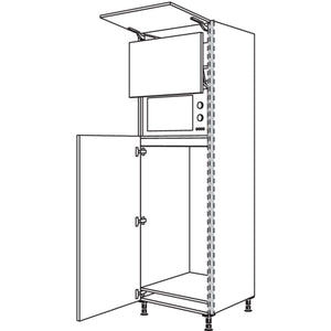 Nobilia XL-Geraete-Umbau Kuehlautomat und Mikrowelle mit Lifttuer NGS123L-3X 56985