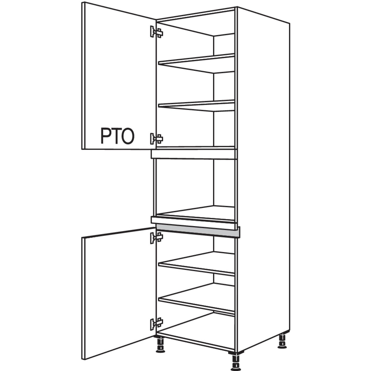 nobilia XL-Geraete-Umbau Mikrowelle LGM-3X 53543