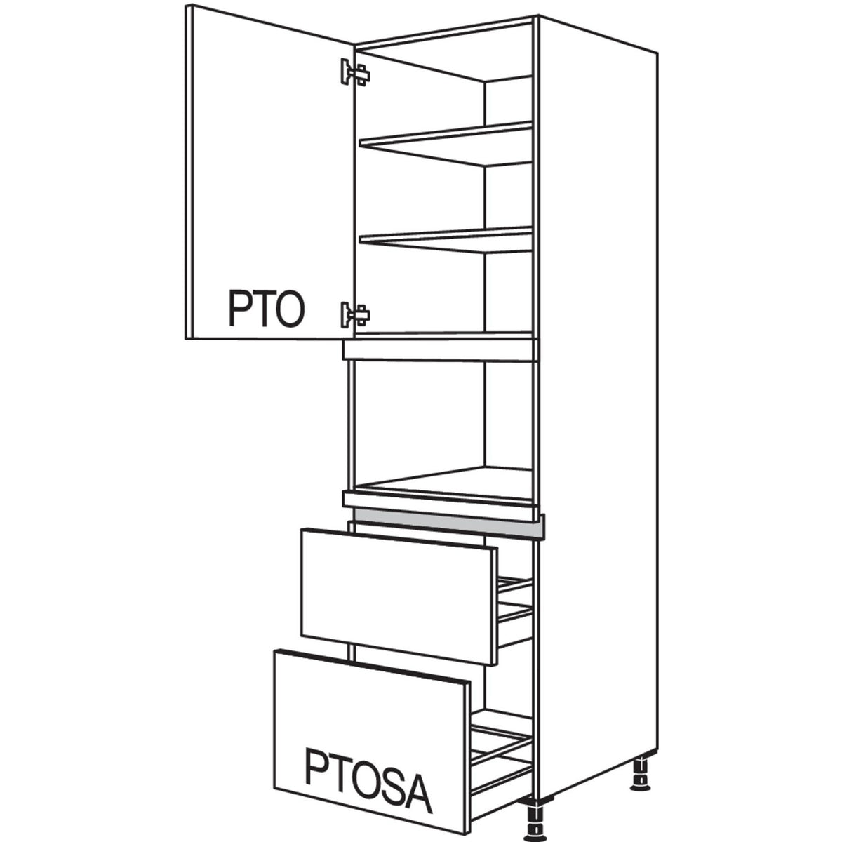 nobilia XL-Geraete-Umbau Mikrowelle LGM2A-3X 53548