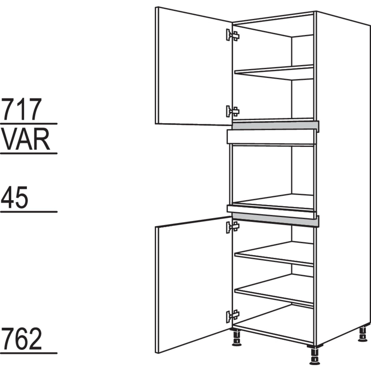 Nobilia XL-Geraete-Umbau Mikrowelle NGM-1X 35322