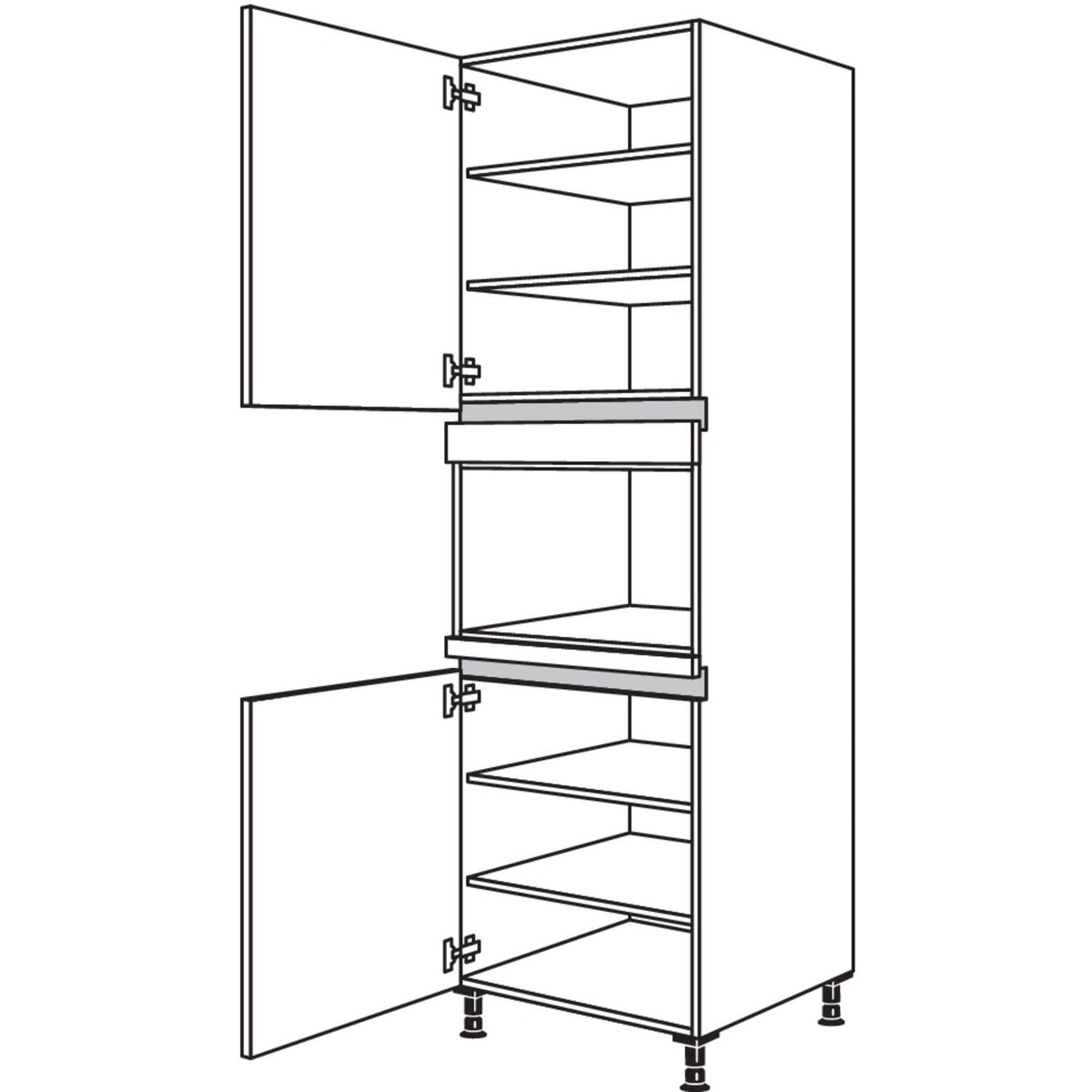 Nobilia XL-Geraete-Umbau Mikrowelle NGM-3X 53322