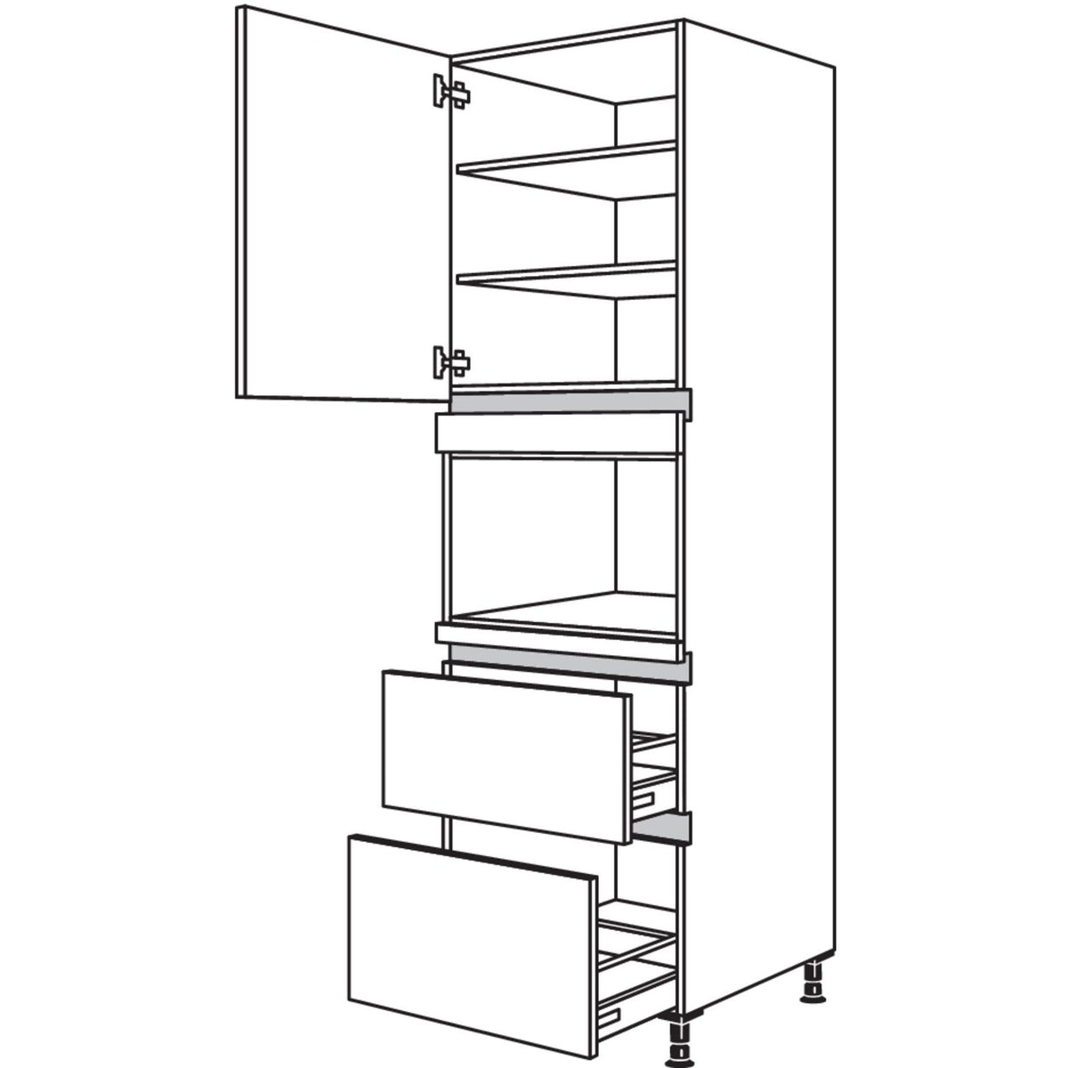 Nobilia XL-Geraete-Umbau Mikrowelle NGM2A-3X 53324