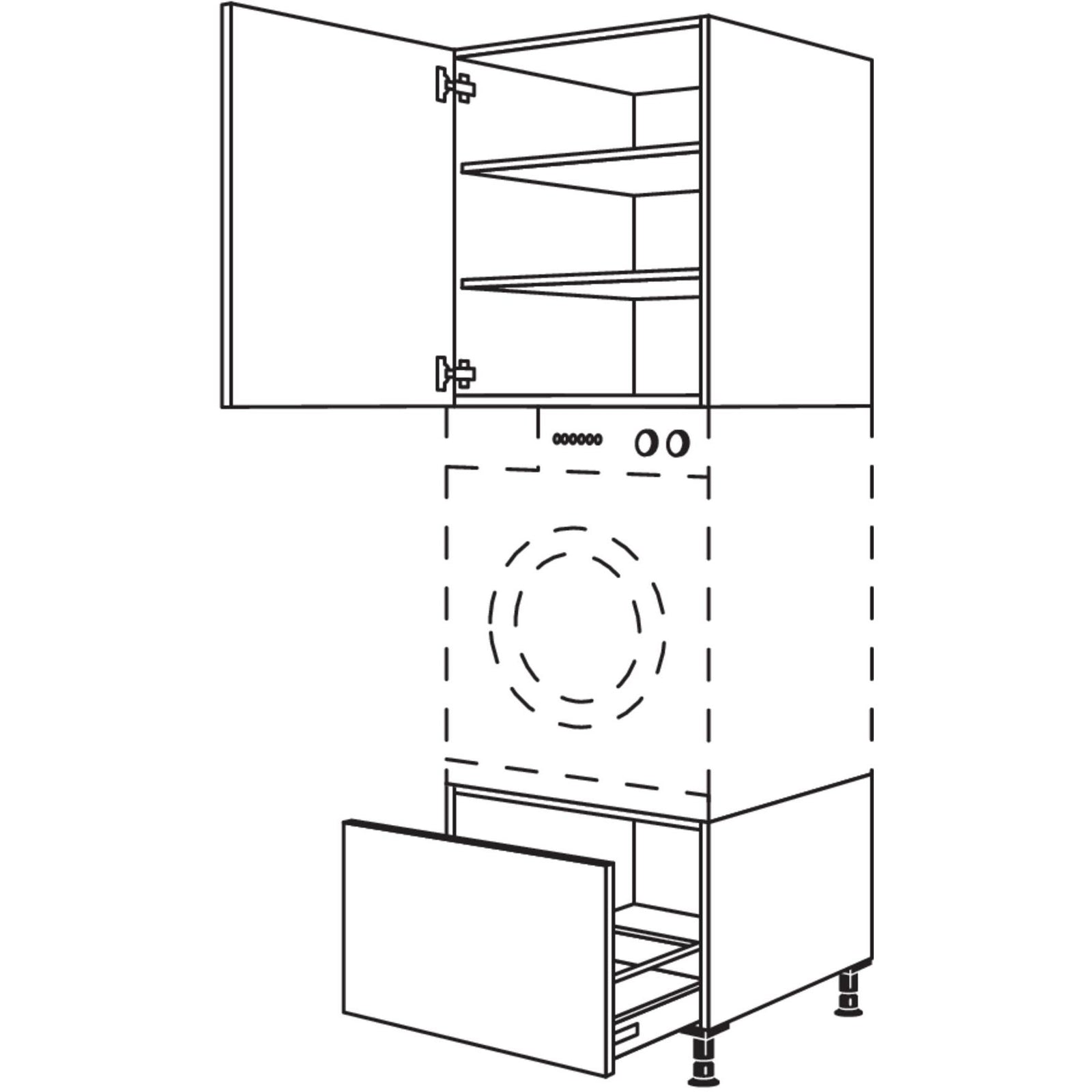 nobilia XL appliance conversion washing machine / dryer GDWST60-1X 60 cm