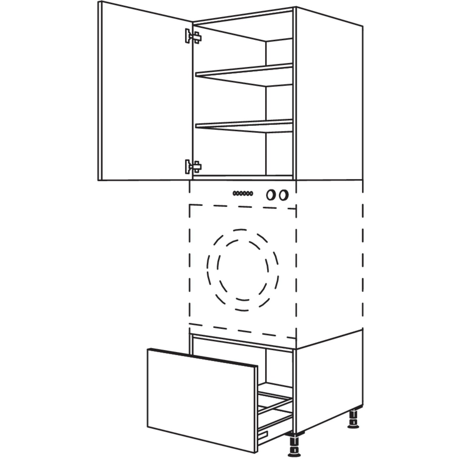 nobilia XL appliance conversion washing machine / dryer GDWST60-2X 60 cm