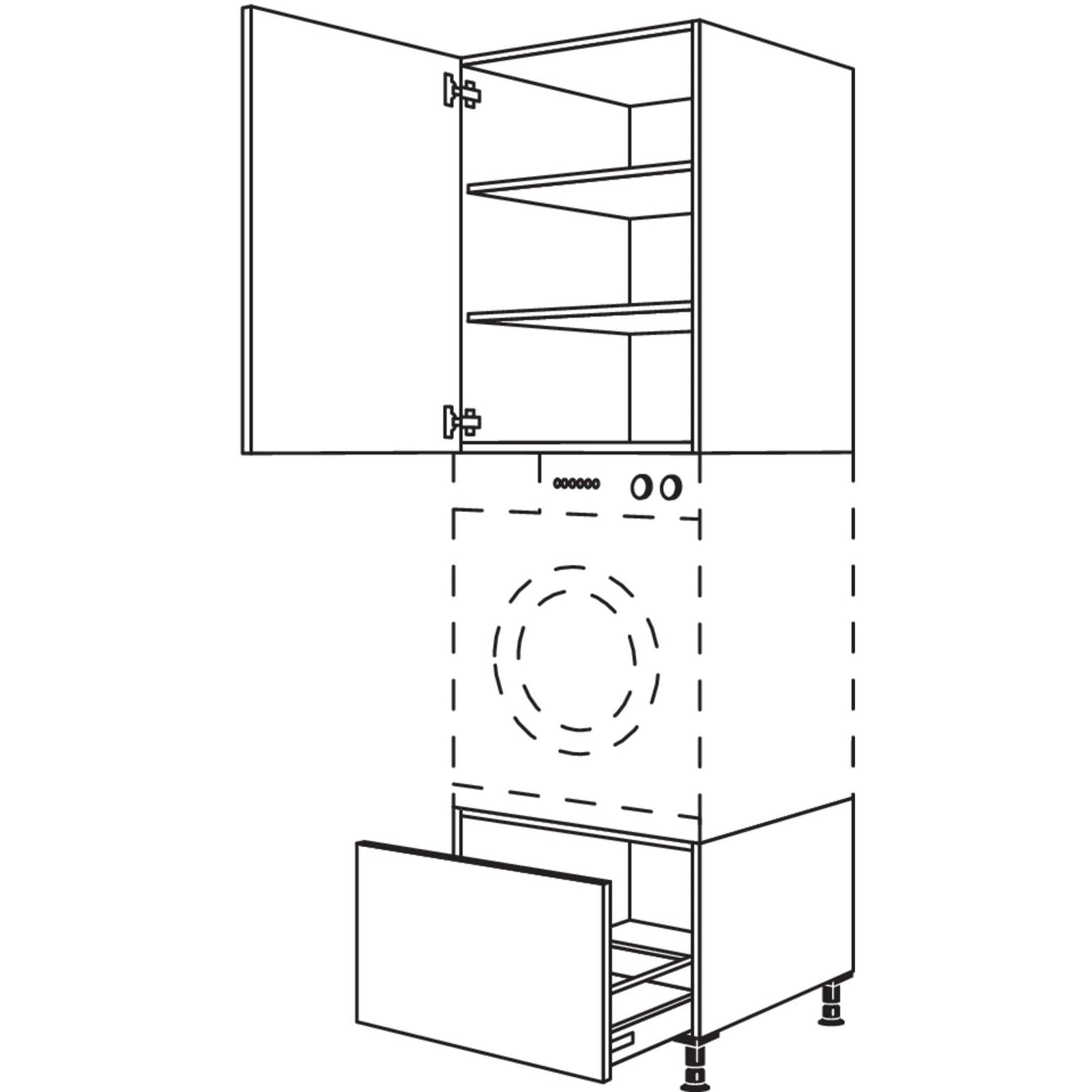 nobilia XL appliance conversion washing machine / dryer GDWST60-3X 60 cm