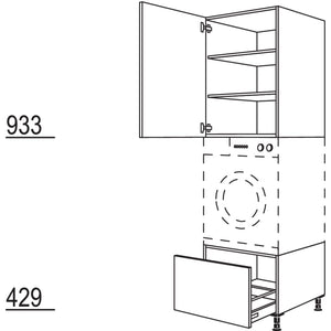 Nobilia XL-Geraete-Umbau Waschmaschine - Waeschetrockner GDWST60-3X 52878