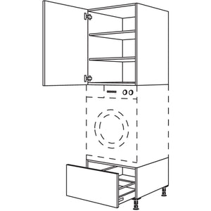 Nobilia XL-Geraete-Umbau Waschmaschine - Waeschetrockner GWST60-1X 31817