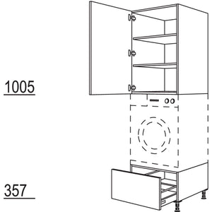 Nobilia XL-Geraete-Umbau Waschmaschine - Waeschetrockner GWST60-3X 51817