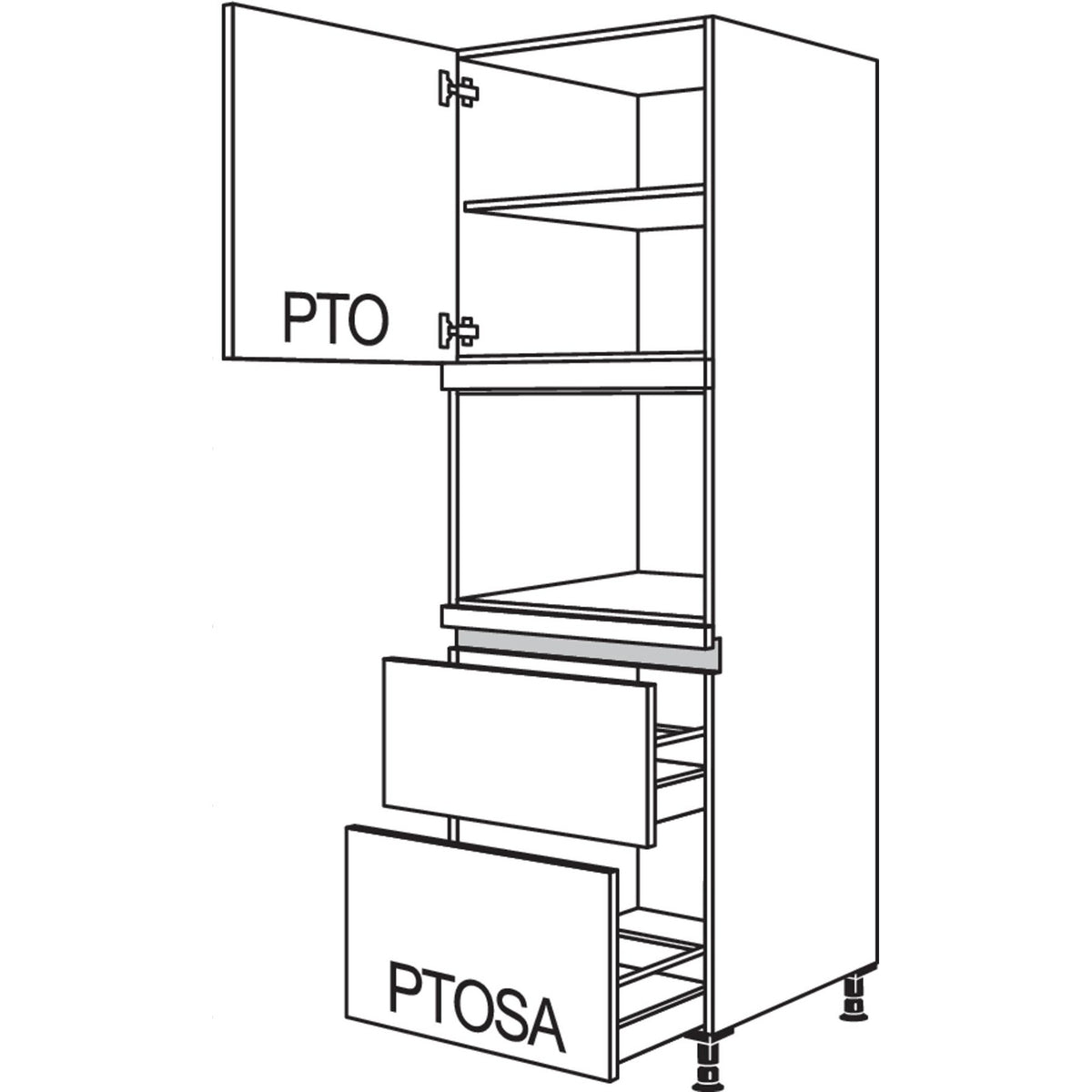 nobilia XL-Geraete-Umbau fuer Dampfgarer - Kompaktgeraet LGDK2A-1X 33338