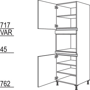 Nobilia XL-Geräte-Umbau für Dampfgarer - Kompaktgerät NGDK-2X 43325