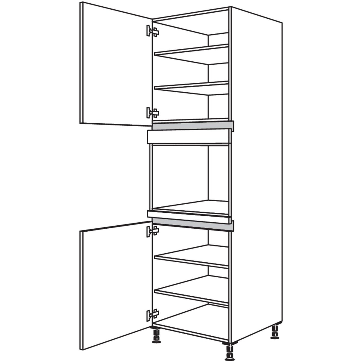 Nobilia XL-Geraete-Umbau fuer Dampfgarer - Kompaktgeraet NGDK-3X 53325