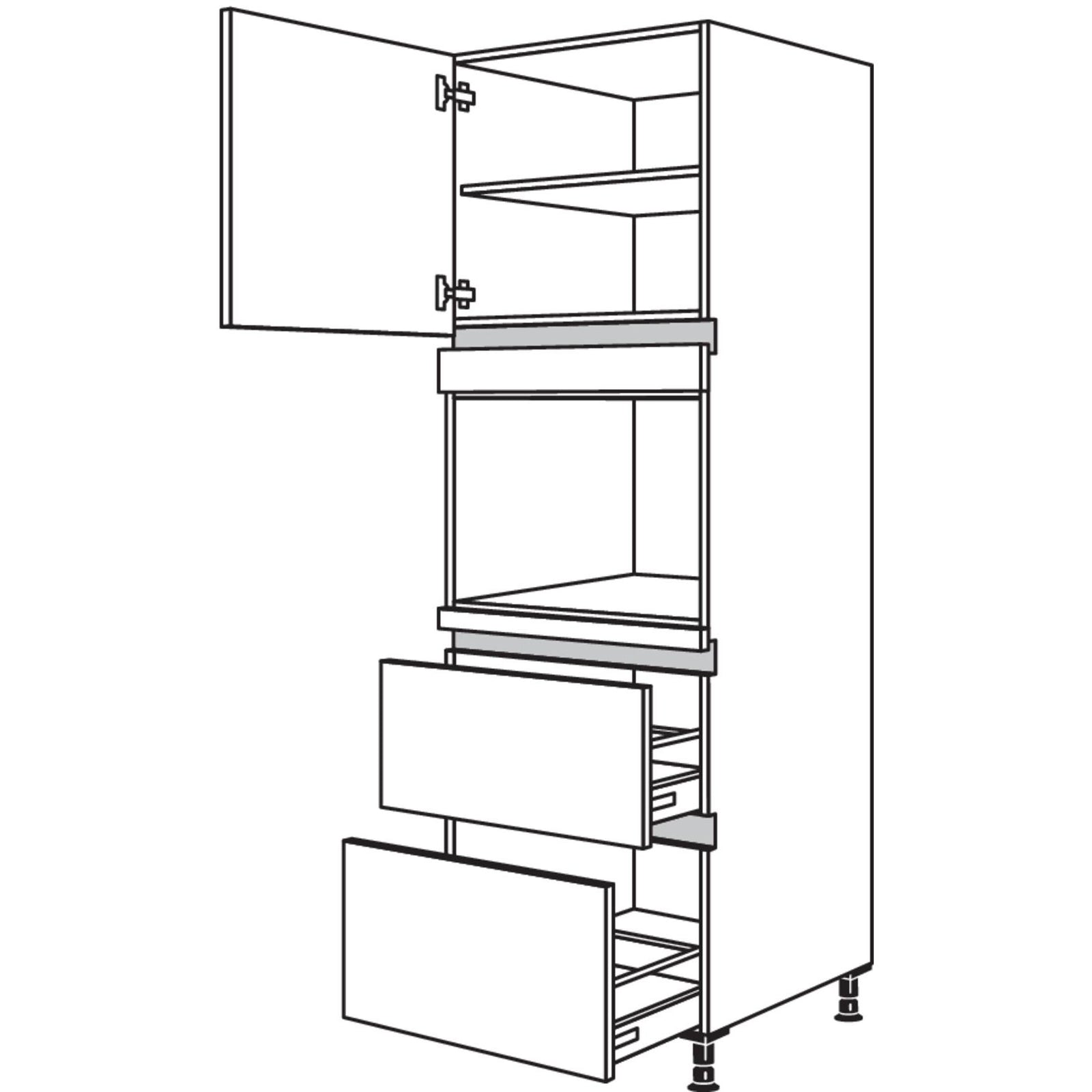 nobilia XL-apparatuuraanpassing voor stoomoven / compact apparaat NGDK2A-1X 60 cm