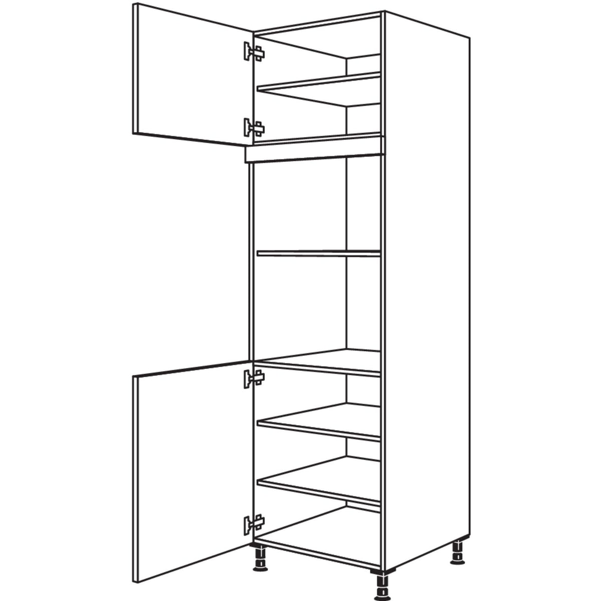 Nobilia XL-Geraete-Umbau fuer Mikrowelle und Dampfgarer - Kompaktgeraet GDMDK-3X 52732