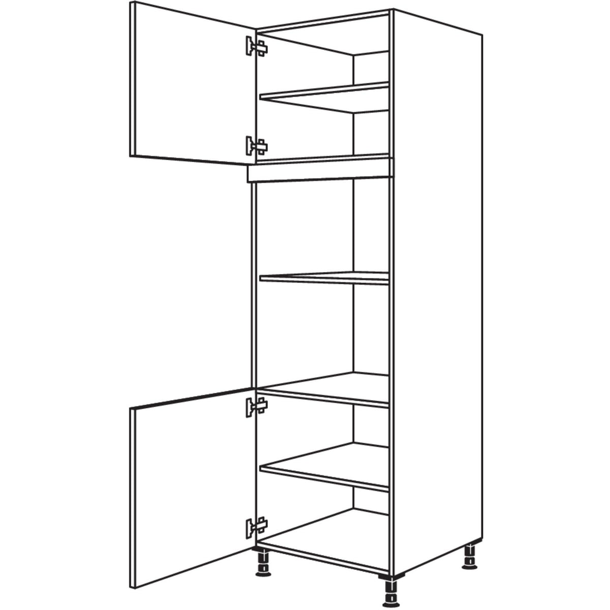 Nobilia XL-Geraete-Umbau fuer Mikrowelle und Dampfgarer - Kompaktgeraet GMDK-2X 41731