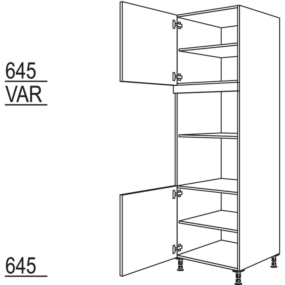 Nobilia XL-Geraete-Umbau fuer Mikrowelle und Dampfgarer - Kompaktgeraet GMDK-3X 52731