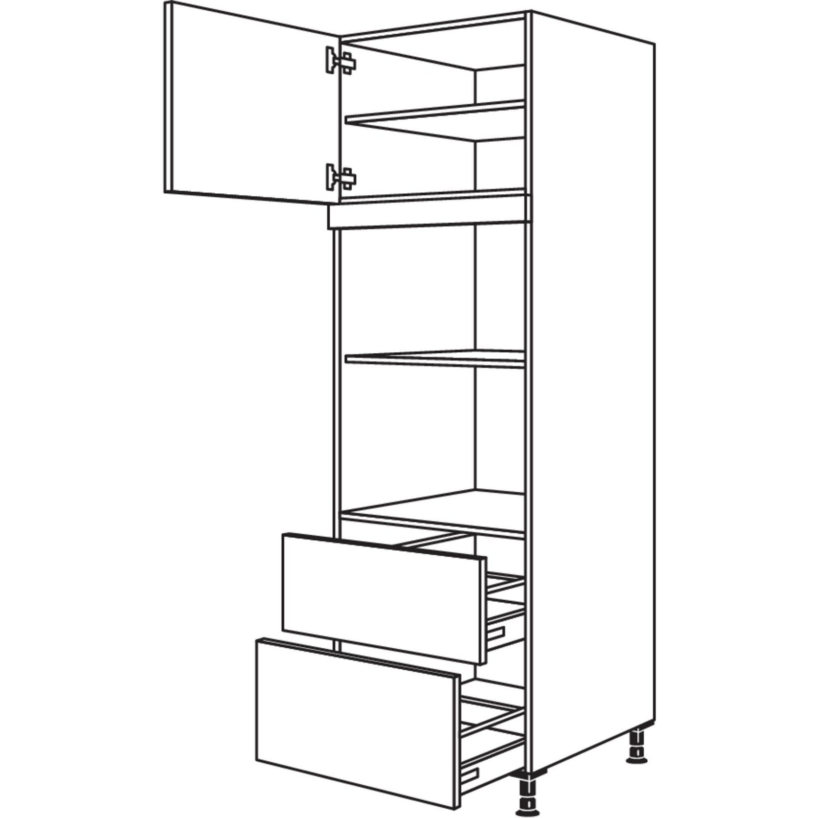 nobilia XL-apparaatombouw voor magnetron en stoomoven / compact apparaat GMDK2A-1X 60 cm