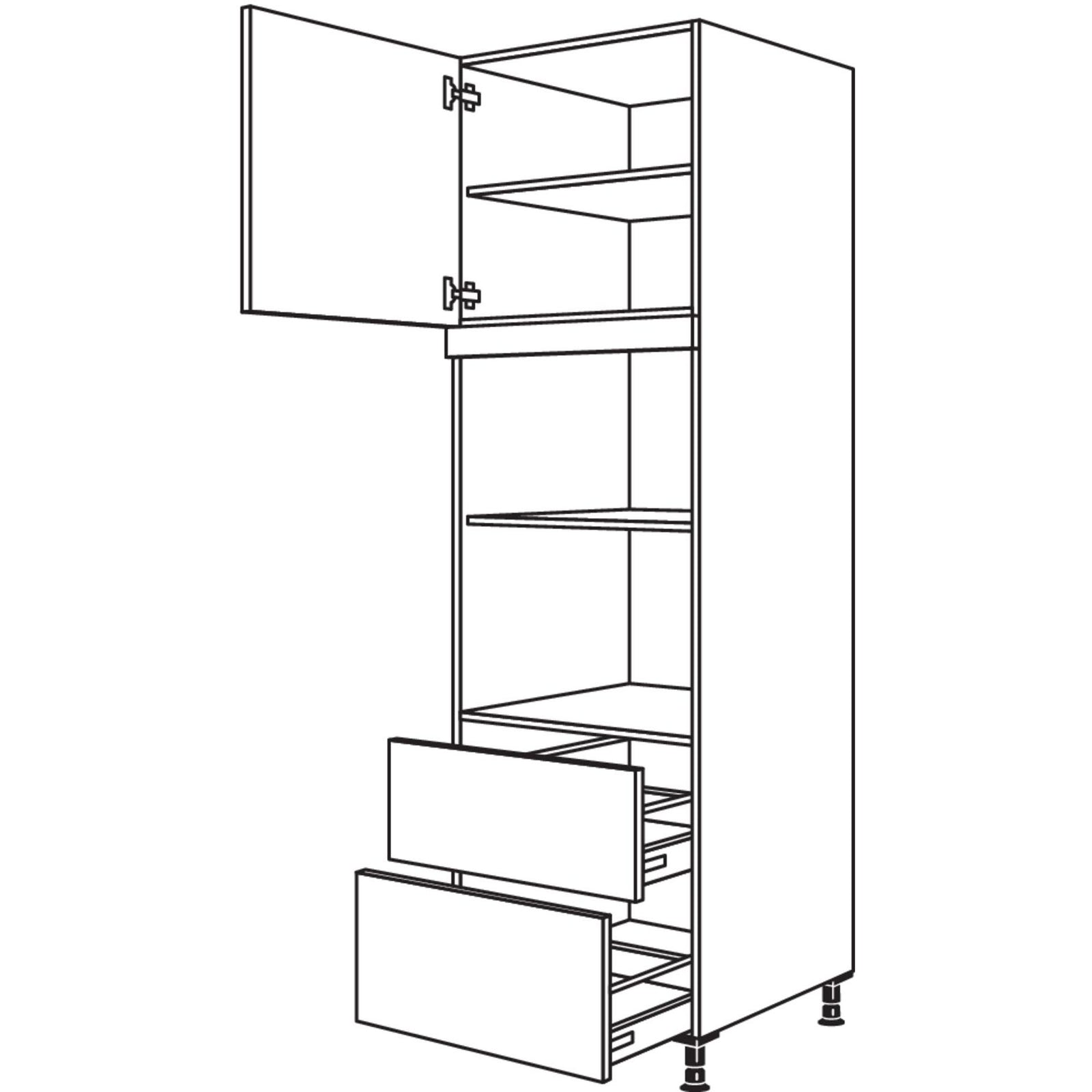 nobilia XL-apparatuuraanpassing voor magnetron en stoomoven / compact apparaat GMDK2A-3X 60 cm