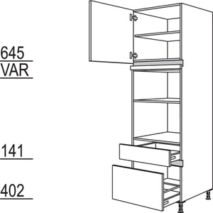 Nobilia XL-Geraete-Umbau fuer Mikrowelle und Dampfgarer - Kompaktgeraet NGMDKSA-2X 42327