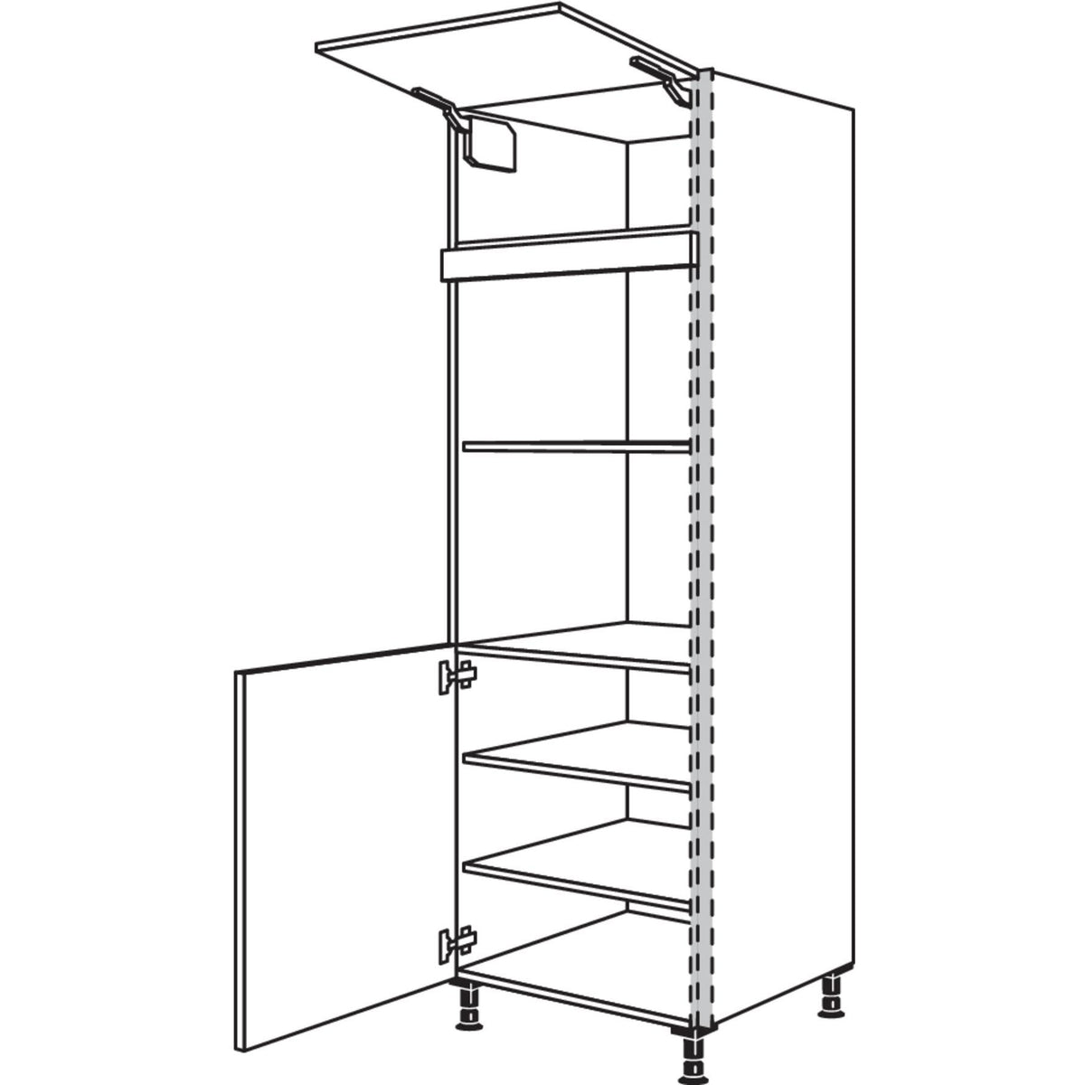 Nobilia XL-Geraete-Umbau fuer Mikrowelle und Dampfgarer - Kompaktgeraet NGSMDK-1X 34936