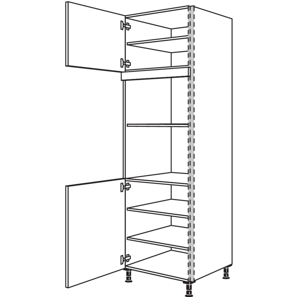 Nobilia XL-Geraete-Umbau fuer Mikrowelle und Dampfgarer - Kompaktgeraet NGSMDK-3X 56936