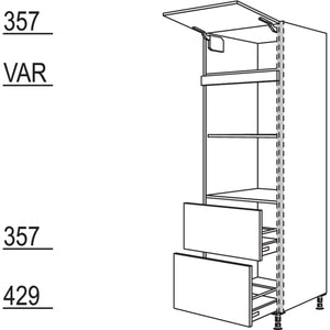 Nobilia XL-Geraete-Umbau fuer Mikrowelle und Dampfgarer - Kompaktgeraet NGSMDK2A-1X 34937