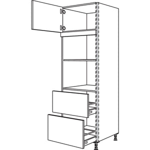 Nobilia XL-Geraete-Umbau fuer Mikrowelle und Dampfgarer - Kompaktgeraet NGSMDK2A-2X 45937