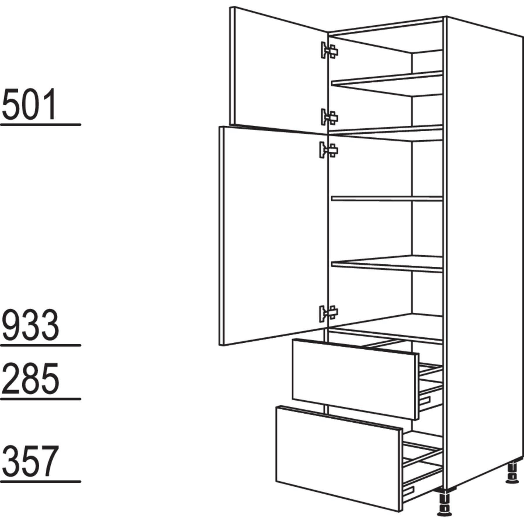 Nobilia XL-Geschirr-- Vorratsschrank H2A30-1X 32217