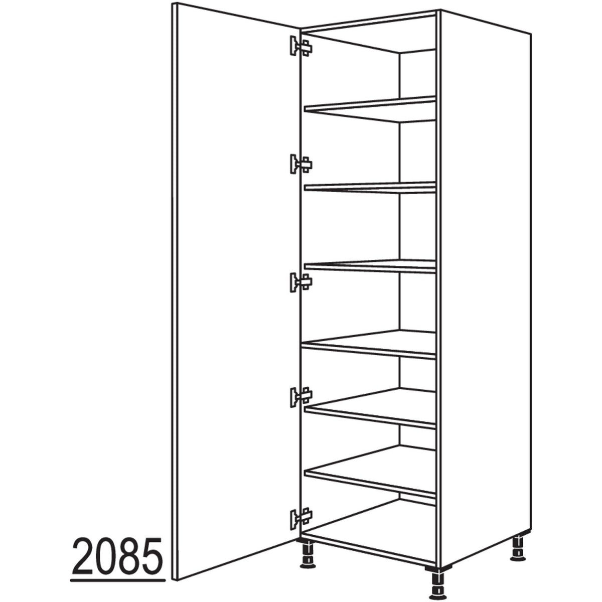 nobilia XL-Geschirr-- Vorratsschrank HF30-1X 30211