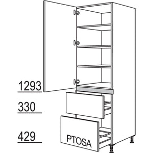 nobilia XL-Geschirr-- Vorratsschrank LH2A60-1X 32319